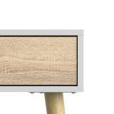 Consolle scandi 103x43x89h cm bianco e quercia - Diaspo