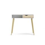 Consolle scandi 103x43x89h cm bianco e quercia - Diaspo