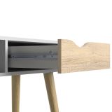Consolle scandi 103x43x89h cm bianco e quercia - Diaspo