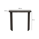 Consolle soggiorno 100x30x90h cm antracite - Benigna