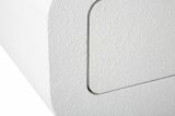Consolle Spirito, Tavolo multiuso, Mobiletto d'appoggio, Scrivania da corridoio, 110x40 h80 cm, Bianco e Oro