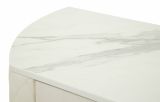 Consolle Tapajos, Tavolo multiuso, Mobiletto d'appoggio, Scrivania da corridoio, 100x40 h75 cm, Bianco e Oro
