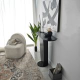 Consolle Toliman, Tavolo allungabile multiuso, Consolle ingresso, Ripiano con allunghe, 100x30h81 cm, Antracite
