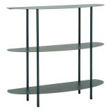 Consolle Verde Ottanio 3 Ripiani Colore Ripiano Verde 6x31x93h cm, Sfumatura Colore Struttura Ottanio - Gamitimi