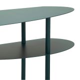 Consolle Verde Ottanio 4 Ripiani Colore Ripiano Verde 10x42x132h cm, Sfumatura Colore Struttura Ottanio - Gamisi