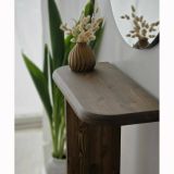 Consolle Vespera, Tavolo allungabile multiuso, Consolle ingresso, Ripiano con allunghe, 80x25h85 cm, Noce