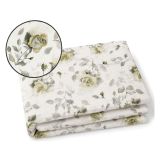 Copripiumino Matrimoniale Giallo Bianco Federa Inclusa 300x250 cm, Raso 250 Fili in Cotone Pettinato e Mercerizzato - Sada Luxury