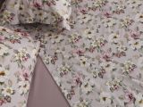 Copripiumino Matrimoniale Viola Lilla Federa Inclusa 300x250 cm, Percalle 210 Fili in Cotone Pettinato e Mercerizzato - Sadakare Luxury