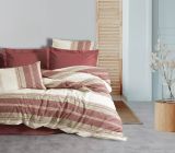 Copripiumino singolo Bethel, Bordeaux, 220x155 cm