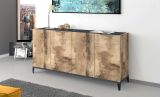 Credenza acero e ardesia 160x40x82h cm 4 ante - Ashley