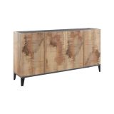 Credenza acero e ardesia 160x40x82h cm 4 ante - Ashley