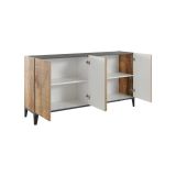 Credenza acero e ardesia 160x40x82h cm 4 ante - Ashley