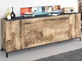 Credenza acero e ardesia 200x40x82h cm 6 ante - Amour