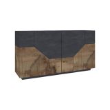 Credenza acero e ardesia 200x43x86h cm 4 ante - Ania