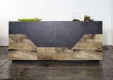 Credenza acero e ardesia 200x43x86h cm 4 ante - Ania