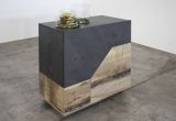 Credenza acero e ardesia 79x43x86h cm 2 ante - Amento