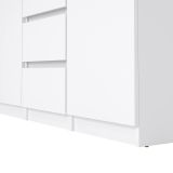 Credenza Alix, Buffet da soggiorno, Madia da salotto, Dispensa da cucina, 121x50 h91 cm, Bianco