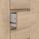 Credenza Alix, Buffet da soggiorno, Madia da salotto, Dispensa da cucina, 50x121 h91 cm, Rovere