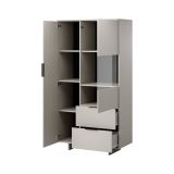Credenza alta beige 90x41x170h cm 2 ante e 2 cassetti - Rimella