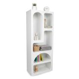 Credenza alta bianca 60x32x150h cm 5 vani - Arsenio