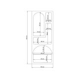 Credenza alta bianca 60x32x150h cm 5 vani - Arsenio