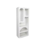 Credenza alta bianca 60x32x150h cm 5 vani - Arsenio