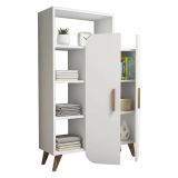 Credenza alta bianca 90x32x132h cm 2 ante - Tormalina