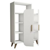 Credenza alta bianca 90x32x132h cm 2 ante - Tormalina