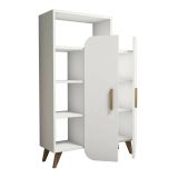 Credenza alta bianca 90x32x132h cm 2 ante - Tormalina