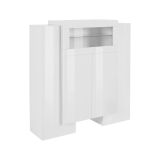Credenza alta bianco lucida 130x45x135h cm 5 ante - Acquadolce