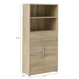 Credenza alta quercia 89x40x185h cm 2 ante e 2 cassetti - Albidona