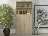 Credenza alta quercia 89x40x186h cm 2 ante - Saotome