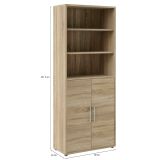 Credenza alta quercia 89x40x221h cm 2 ante - Valsesia