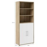 Credenza alta quercia e bianca 89x40x221h cm 2 ante - Valsesia