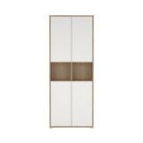 Credenza alta rovere e bianca 79x34x204h cm 4 ante - Pierre