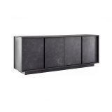 Credenza Annone, Buffet da soggiorno, Madia da salotto, Dispensa da cucina, Made in Italy, 180x43 h79 cm, Ardesia