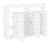 Credenza antracite 150x40x100h cm 3 ante - Bagnasco
