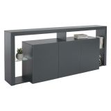 Credenza antracite 200x40x80h cm 3 ante - Andaleiv