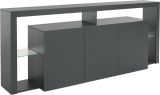 Credenza antracite 200x40x80h cm 3 ante - Andaleiv