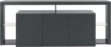 Credenza antracite 200x40x80h cm 3 ante - Andaleiv