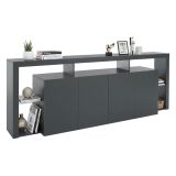 Credenza antracite 220x40x80h cm 4 ante - Atak