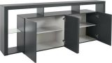 Credenza antracite 220x40x80h cm 4 ante - Atak