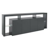 Credenza antracite 220x40x80h cm 4 ante - Atak