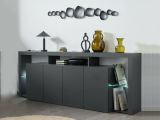 Credenza antracite 220x40x80h cm 4 ante - Atak