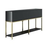Credenza antracite e oro 150x30x80h cm 2 ante - Basilia