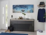 Credenza antracite lucida 150x40x81h cm 3 ante - Andesina