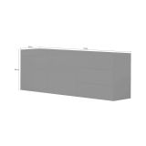 Credenza antracite lucida 170x40x60h cm 2 ante e 3 cassetti - Andie
