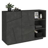 Credenza ardesia 121x38x86h cm 2 ante - Acab