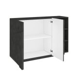 Credenza ardesia 121x38x86h cm 2 ante - Acab