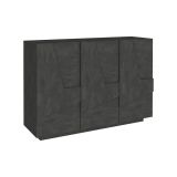 Credenza ardesia 121x38x86h cm 3 ante - Axl